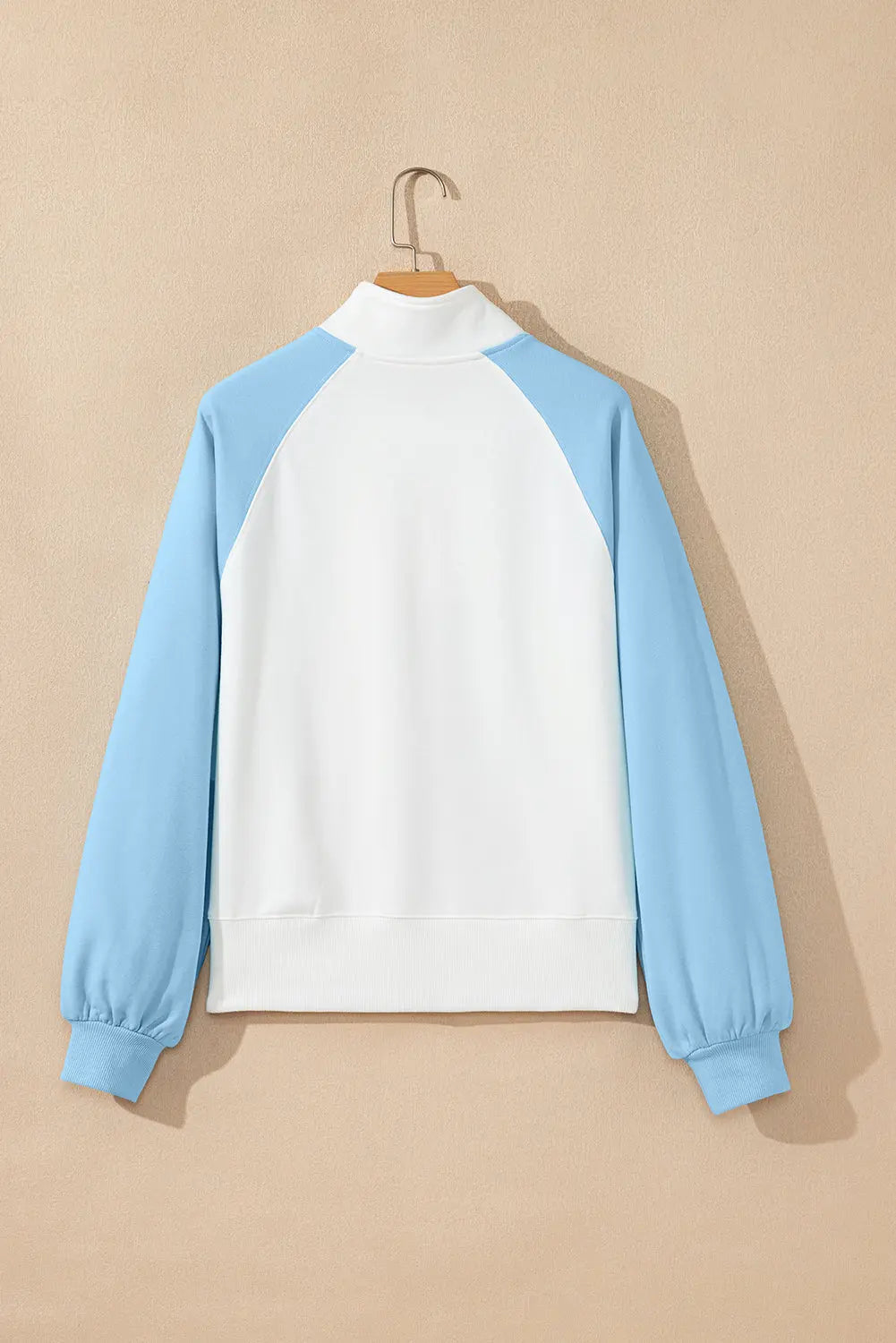 Beau Blue Colorblock Snap Buttons Pullover Sweatshirt Dear-Lover Dropshipping