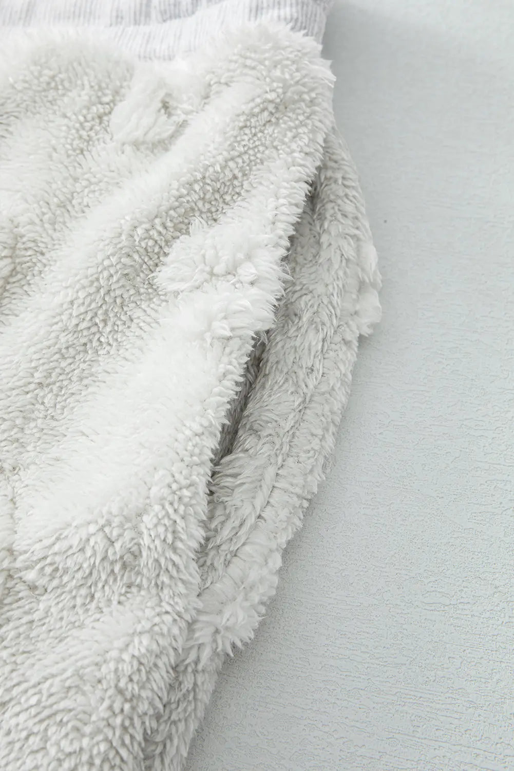 Light Grey Leopard Textured Loose Fit Fleece Lounge Set Dear-Lover Dropshipping