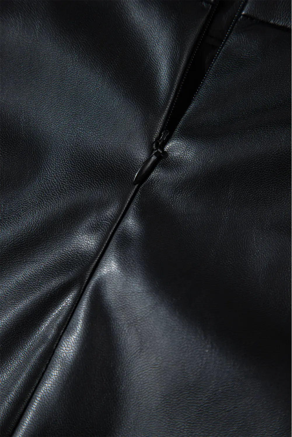 Black PU Leather Side Slits Slim Fit High Waist Mini Skirt Dear-Lover Dropshipping