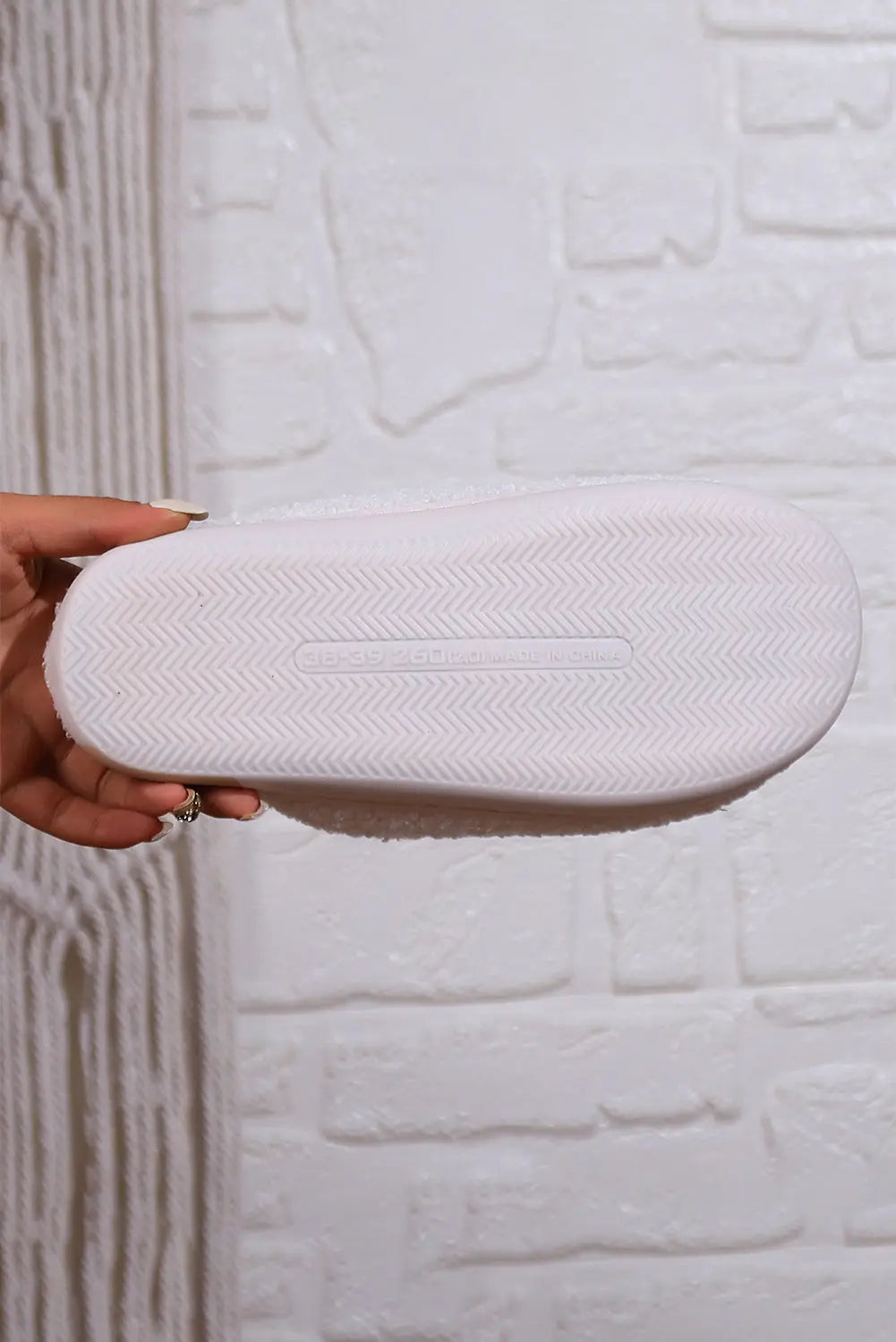 White Christmas Cartoon Pattern Plush Slippers Dear-Lover Dropshipping