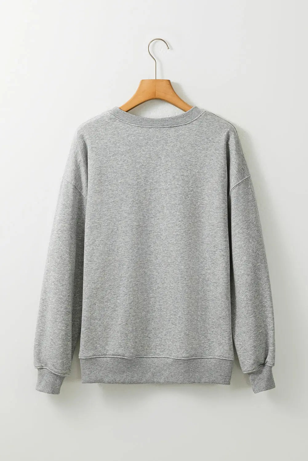 Gray GAME DAY Rugby Bow Embroidered Casual Sweatshirt Dear-Lover Dropshipping