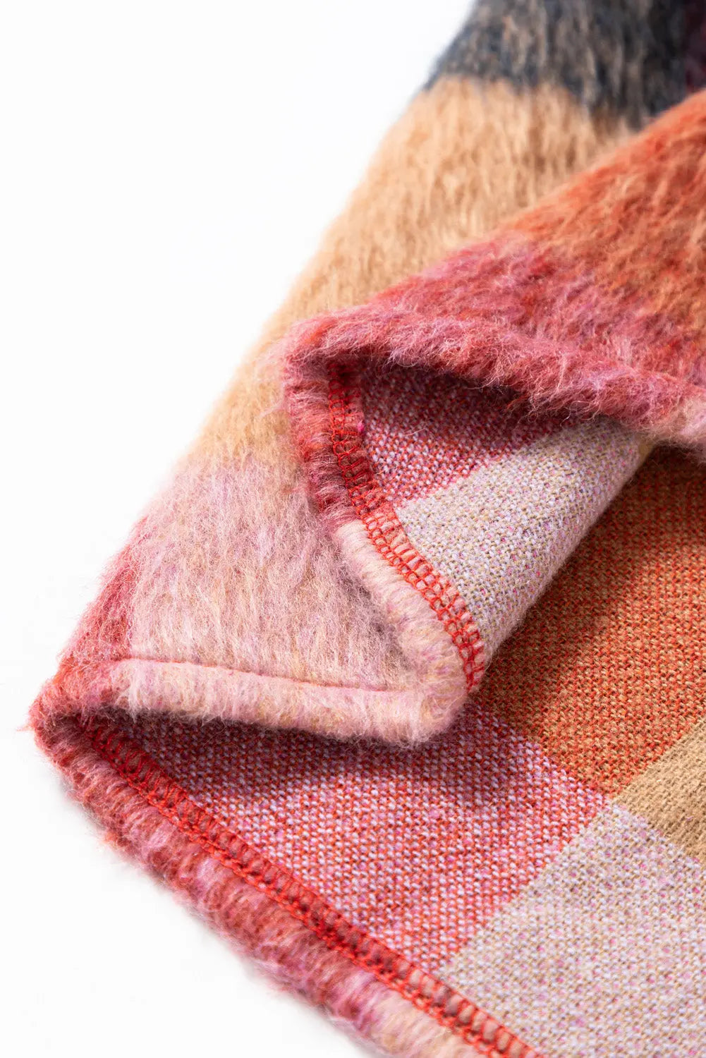 Orange Plaid Print Flap Pockets Buttoned Casual Plus Size Jacket Dear-Lover Dropshipping