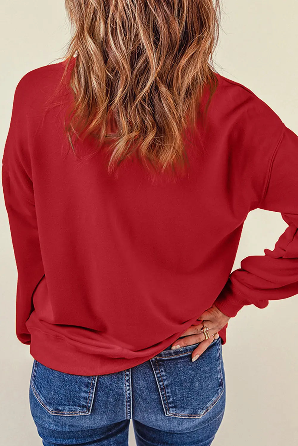 Fiery Red Santa Claus Sequin Graphic Sweatshirt Dear-Lover Dropshipping