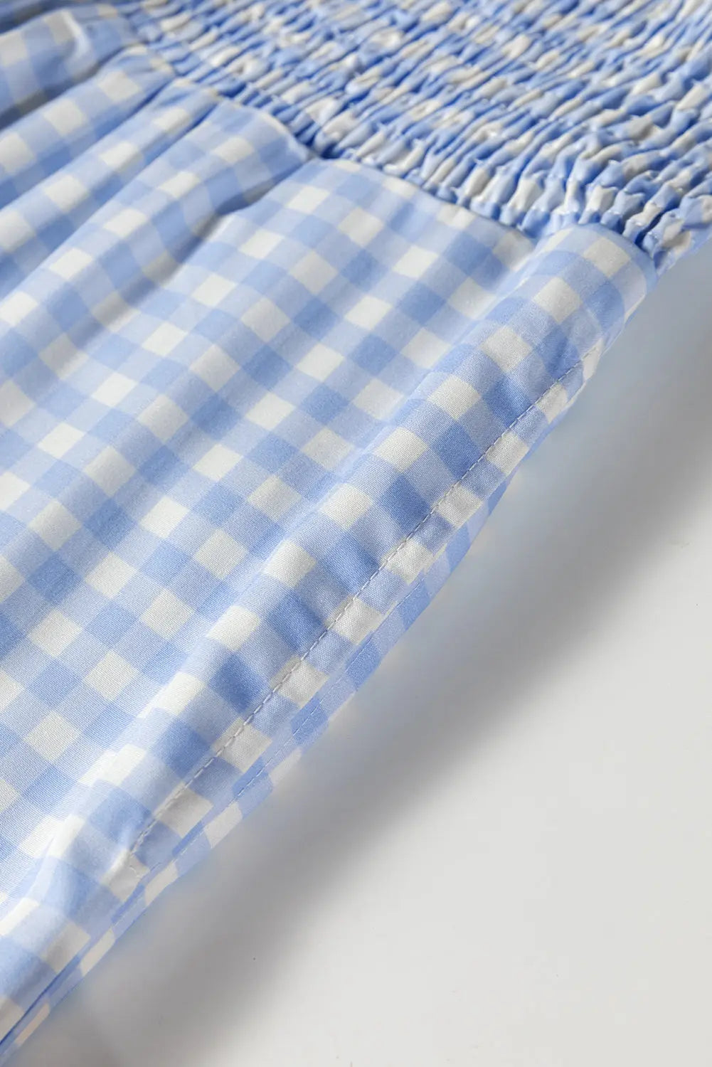 Myosotis Plaid Print Smocked High Waist Womens Loose Pants Dear-Lover Dropshipping