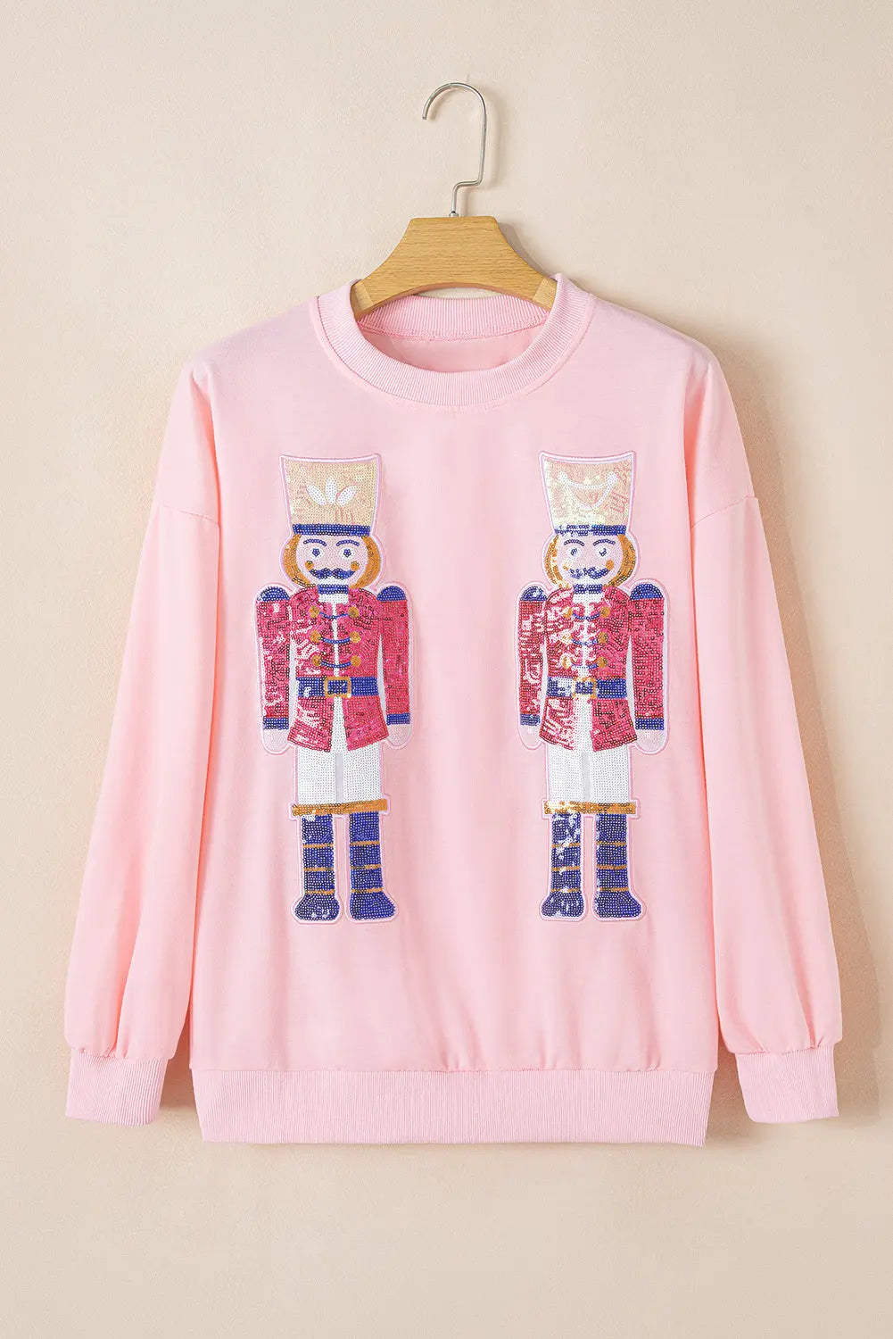Pink Nutcracker Christmas Crew Neck Sweatshirt Dear-Lover Dropshipping