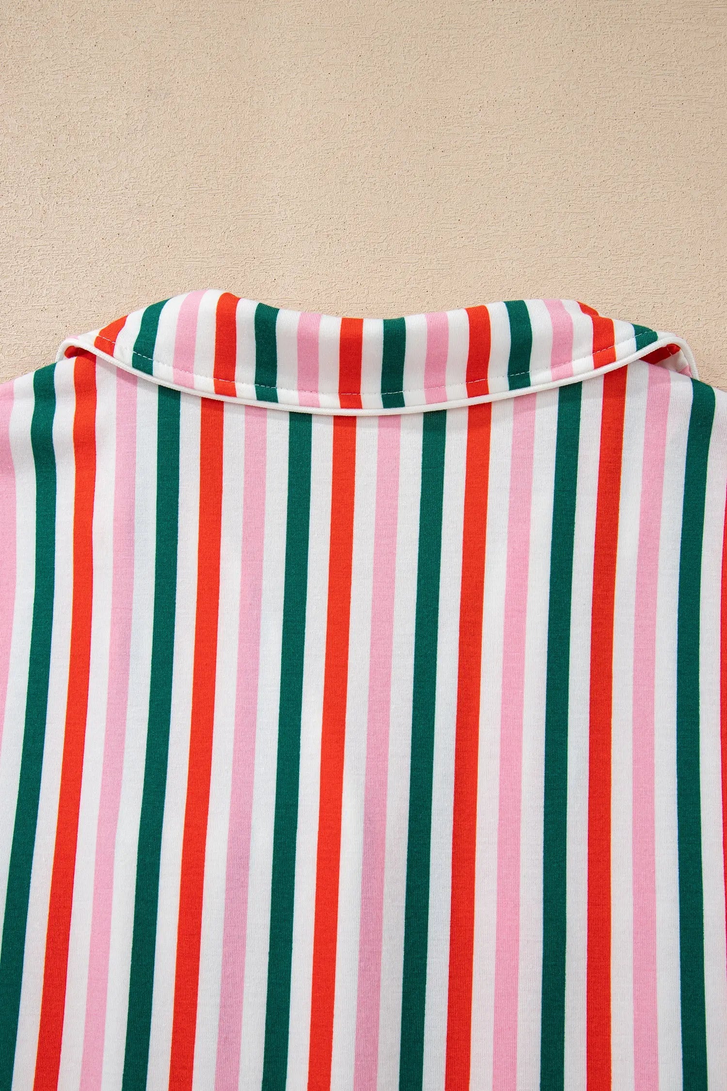 Pink Stripe Christmas Long Sleeve Shirt Style Lounge Dress Dear-Lover Dropshipping