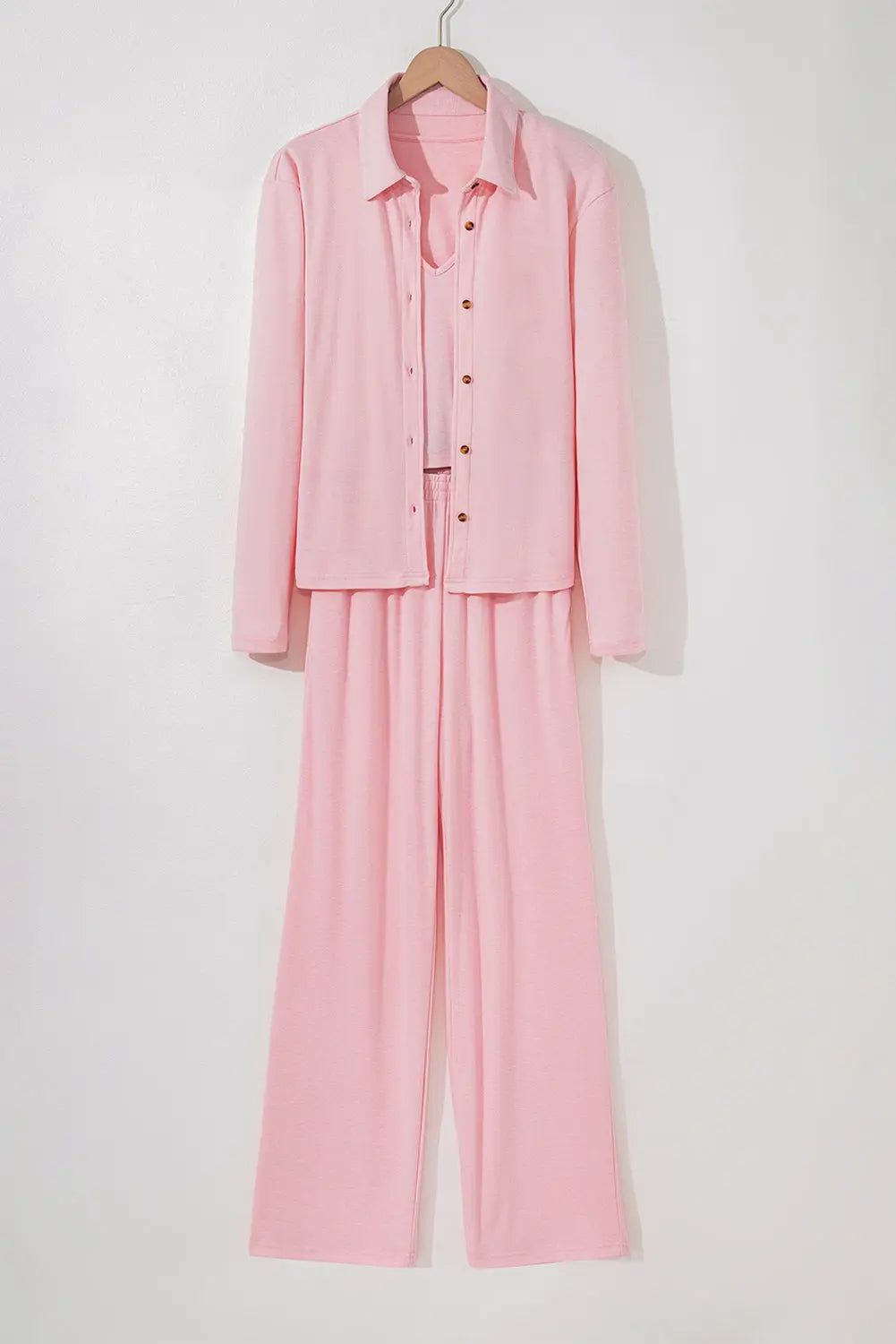 Light Pink 3-Piece Cozy Knit Lounge Set Dear-Lover Dropshipping