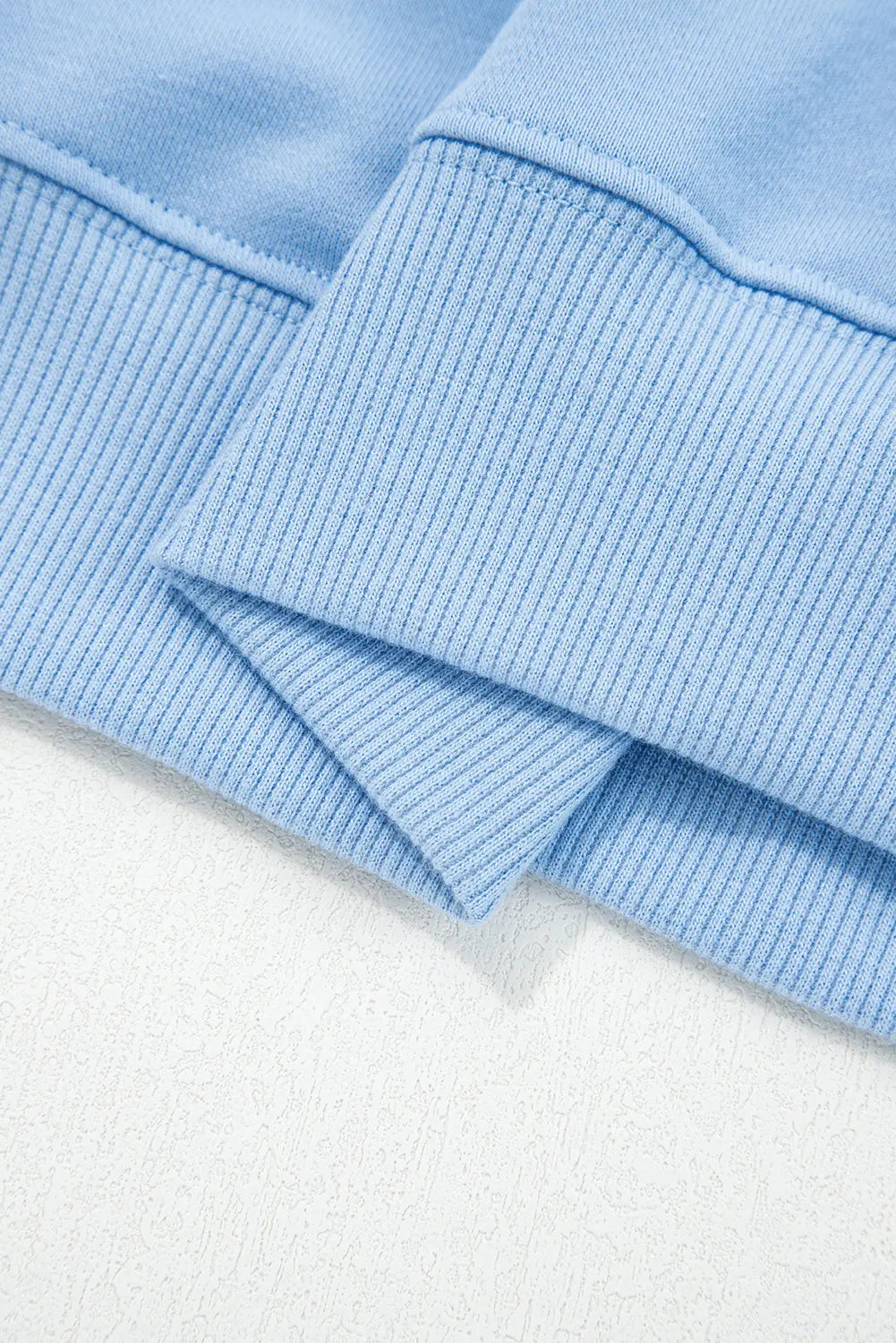 Beau Blue Floral Patchwork Drop Shoulder Pullover and Sweatpants Lounge Set