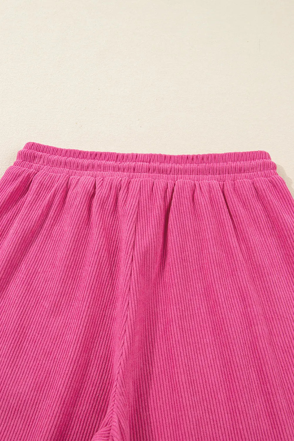 Peach Blossom Half Button Pullover Drawstring Pants Solid Color Corduroy 2pcs Outfit Dear-Lover Dropshipping