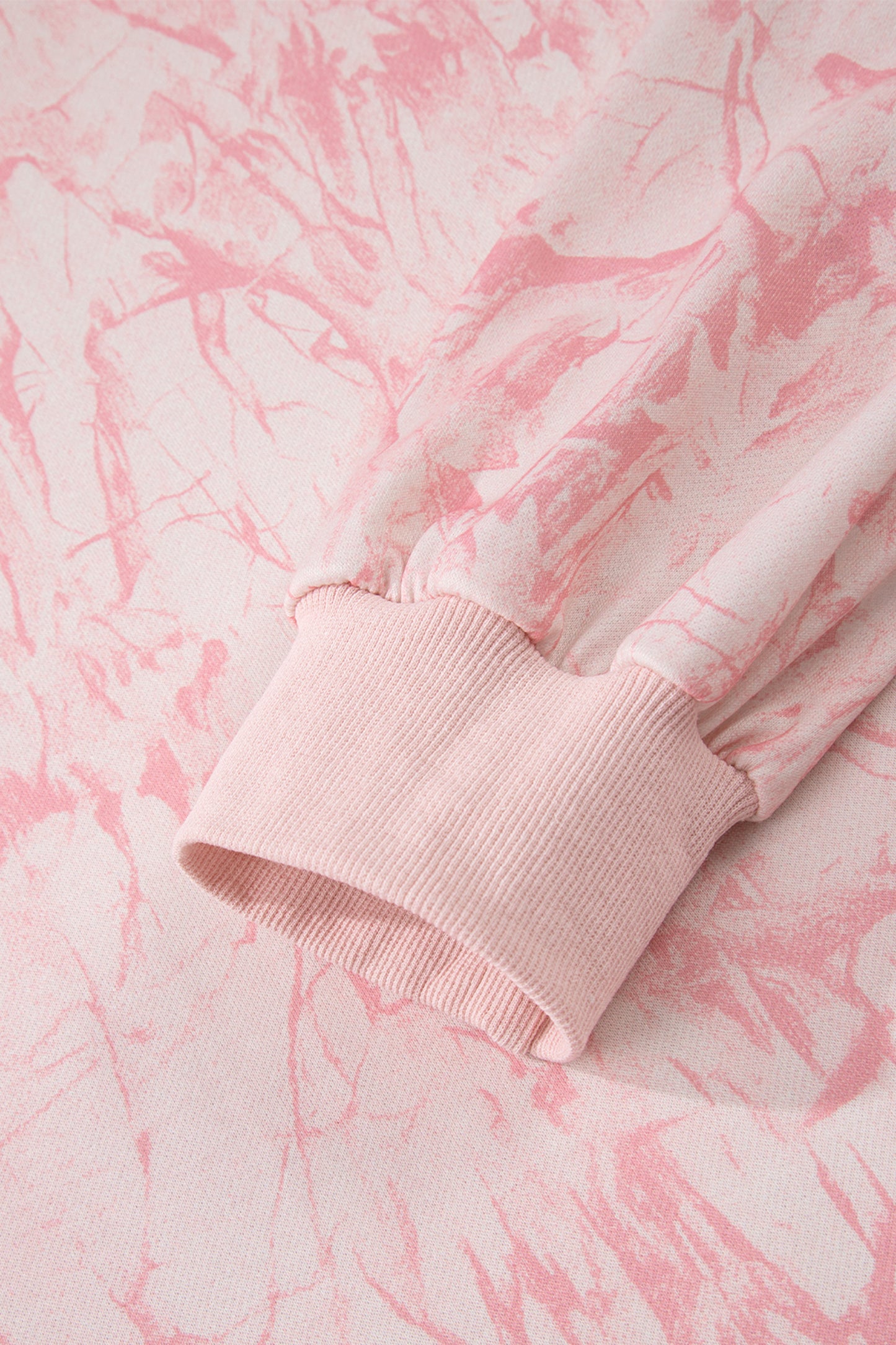 Pink Camo Mock Neck Baggy Sweatshirt