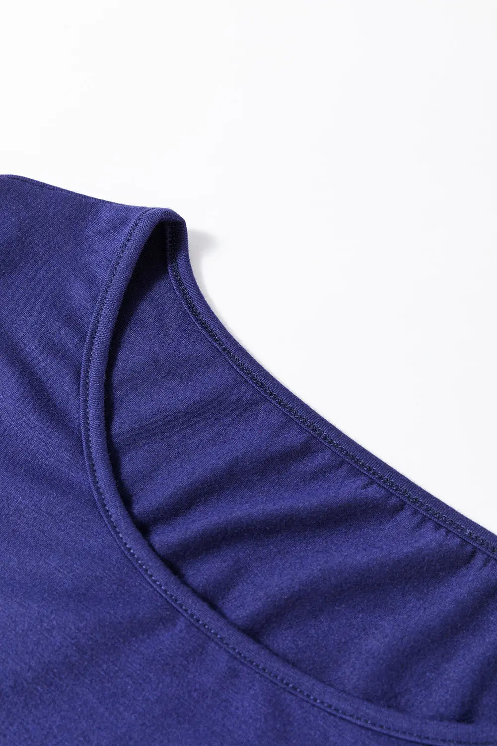 Blue Solid Top and Christmas Pants Two Piece Lounge Set Dear-Lover Dropshipping