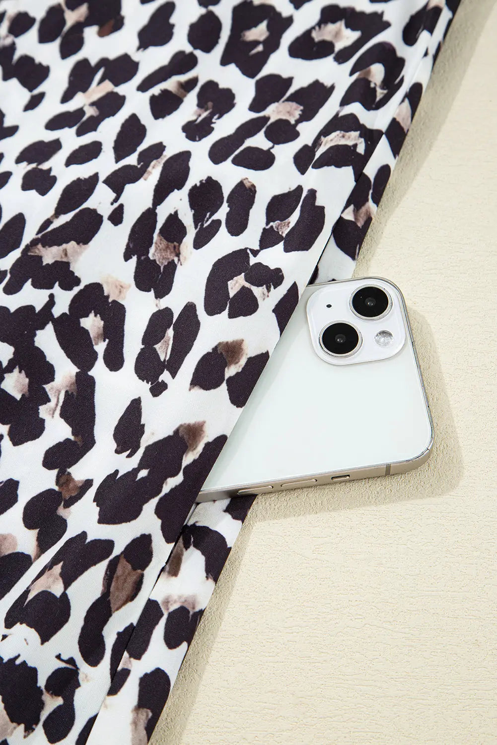 Multicolour Button Striped Collar Leopard Print Long Sleeve Flared Dress Dear-Lover Dropshipping