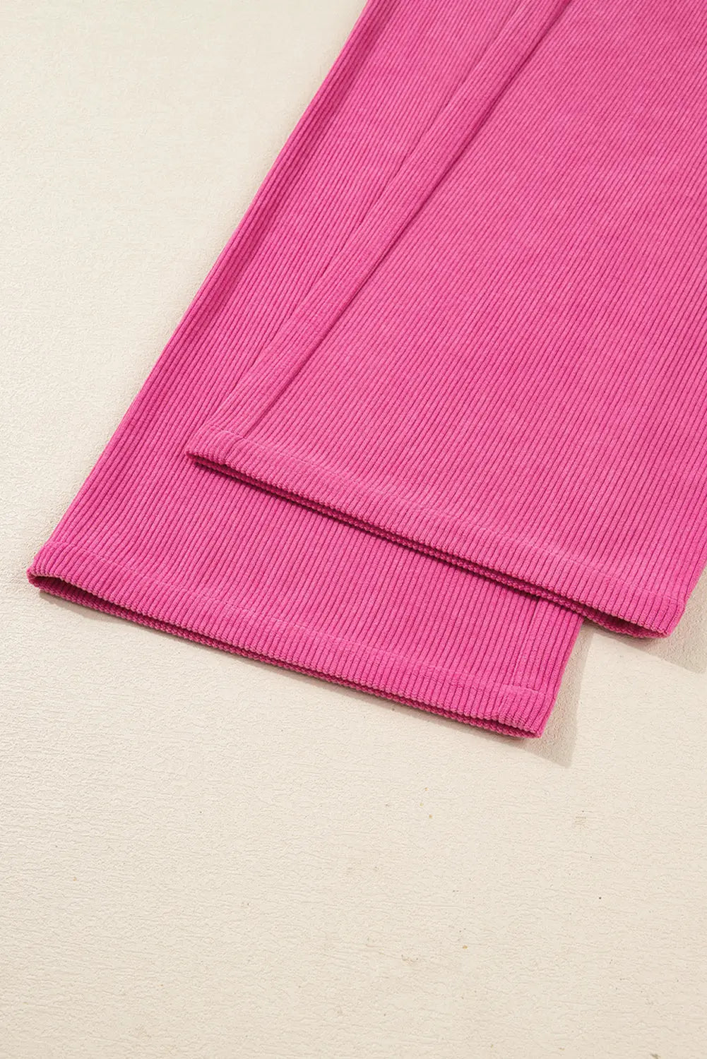 Peach Blossom Half Button Pullover Drawstring Pants Solid Color Corduroy 2pcs Outfit Dear-Lover Dropshipping