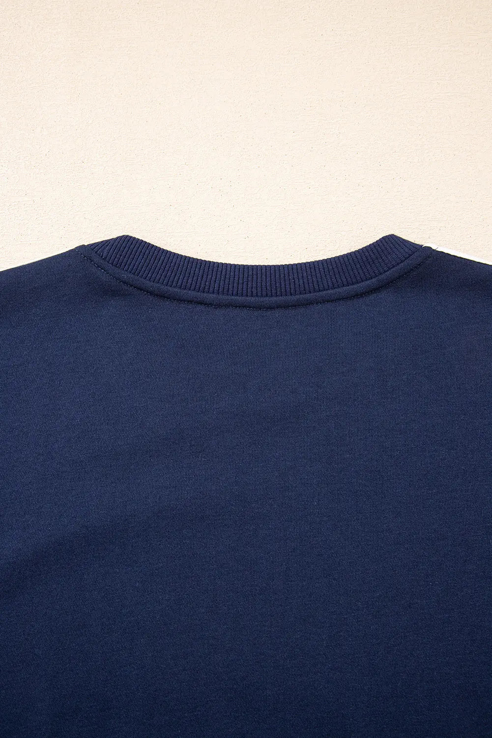 Dirty blue Varsity Striped Detail Crewneck Pullover Elastic Sweatpants 2pcs Outfit Dear-Lover Dropshipping