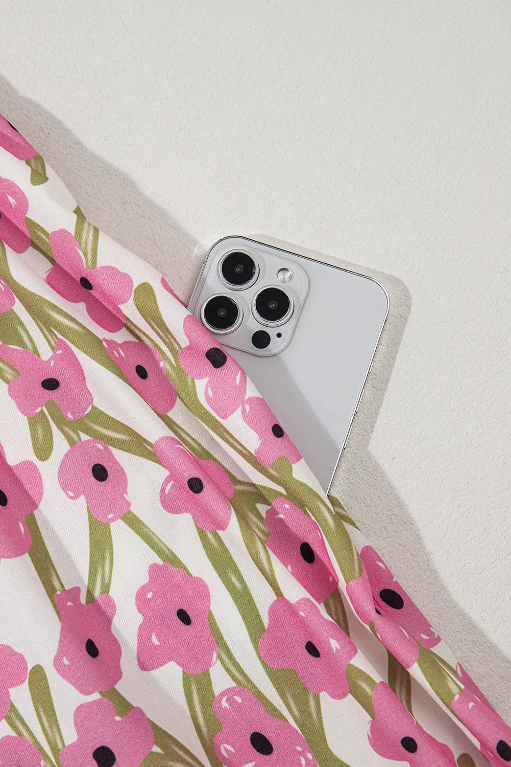 Pink Plus Size Ruffle Trim Square Neck High Waist Floral Maxi Dress Dear-Lover Dropshipping