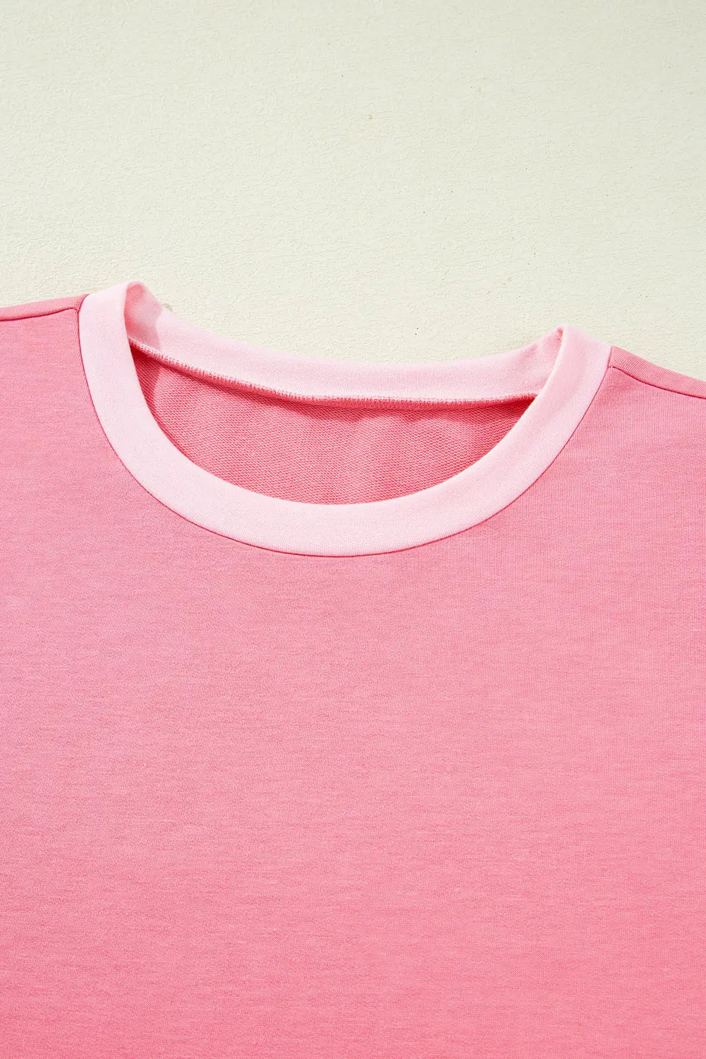 Peach Blossom Two Tones Patchwork Half Sleeve Plus Size T Shirt Dear-Lover Dropshipping