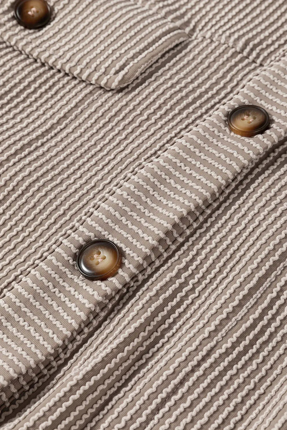 Smoke Gray Solid Corded Drop Shoulder Plus Size Shacket Dear-Lover Dropshipping