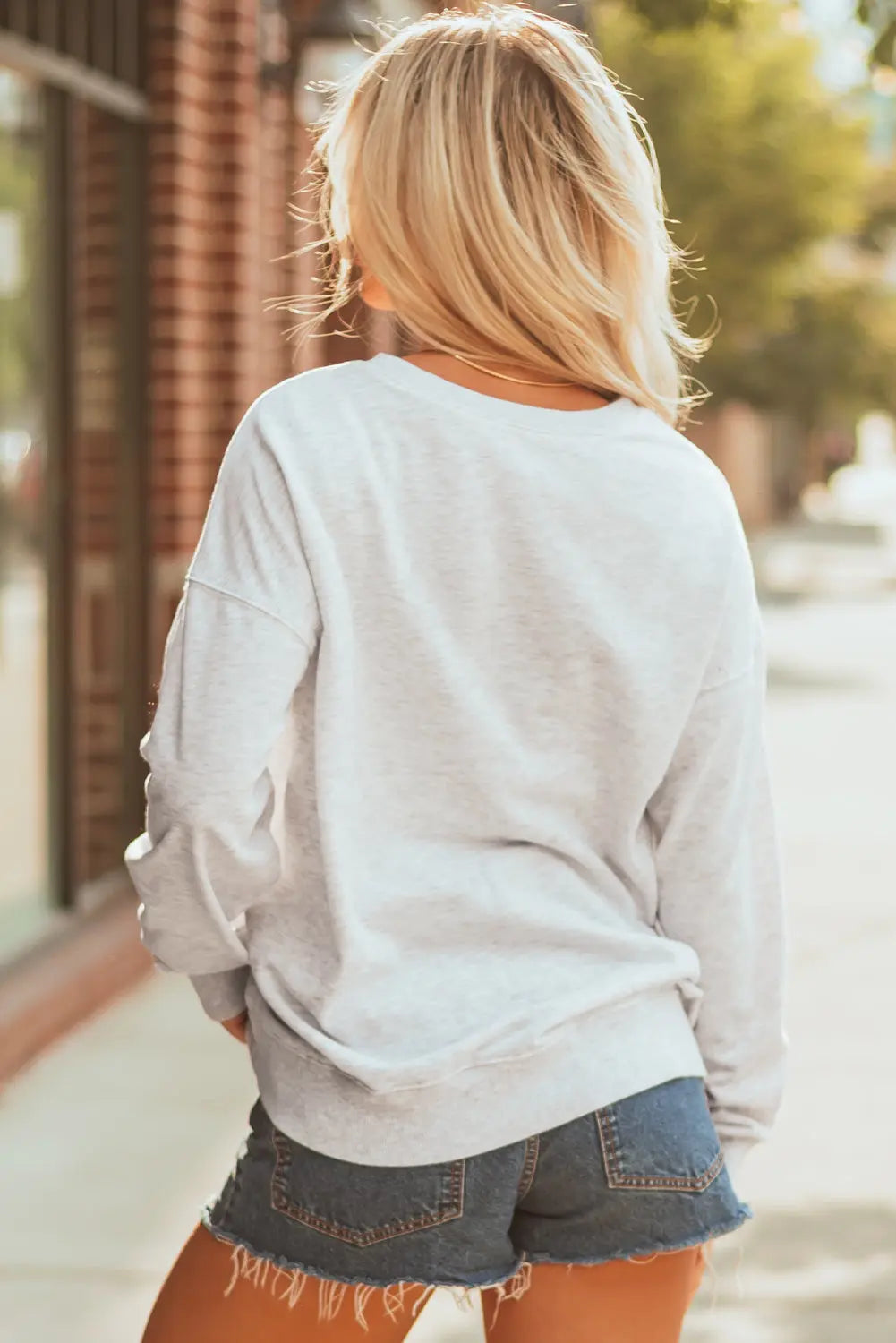 Black Vintage Washed GAME DAY Graphic Baggy Sweatshirt Dear-Lover Dropshipping