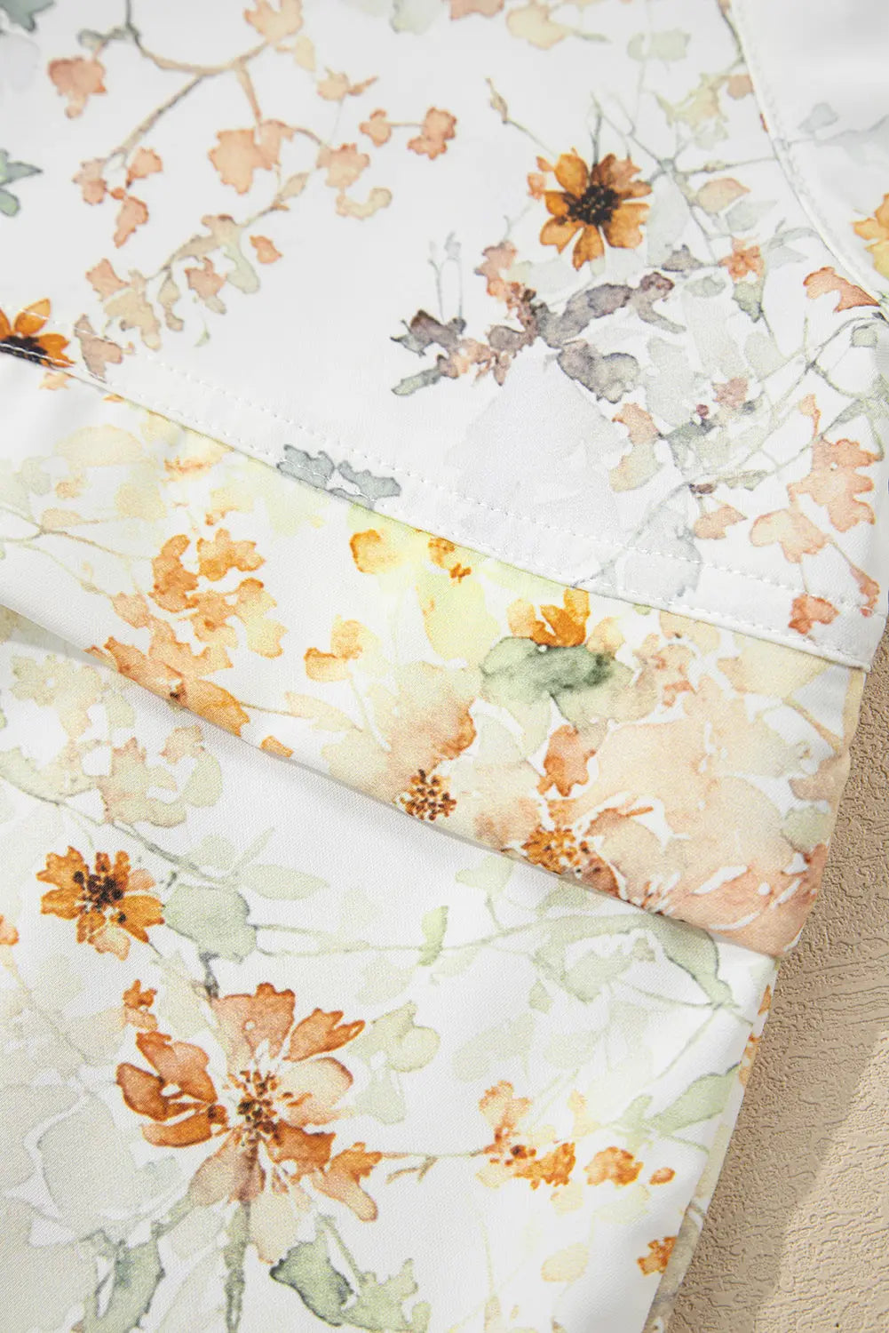 Yellow Floral Print Half Zip Hooded Long Sleeve Top Dear-Lover Dropshipping