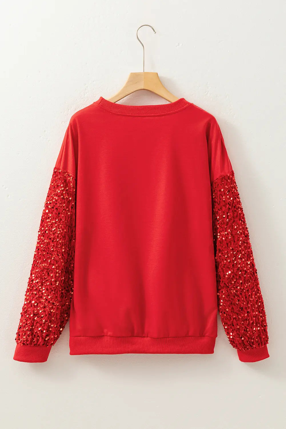 Fiery Red Sequined Santa Claus Long Sleeve Christmas Sweatshirt Dear-Lover Dropshipping