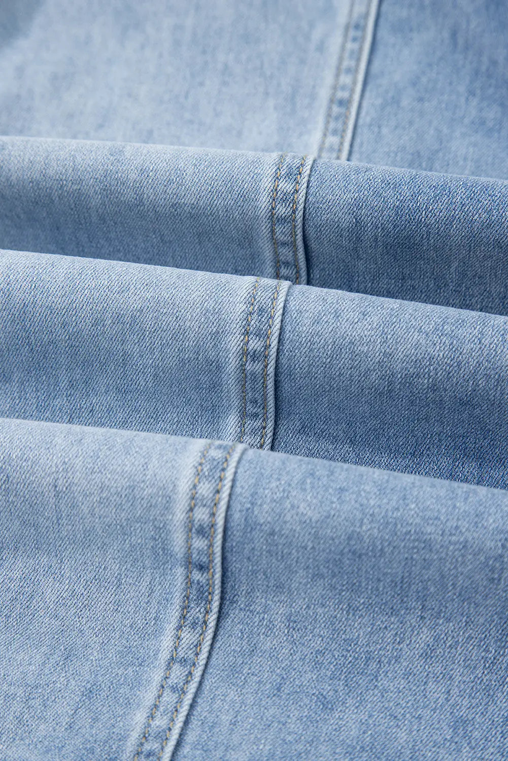 Beau Blue Drawstring Seam Detail Raw Hem Wide Leg Denim Pants Dear-Lover Dropshipping