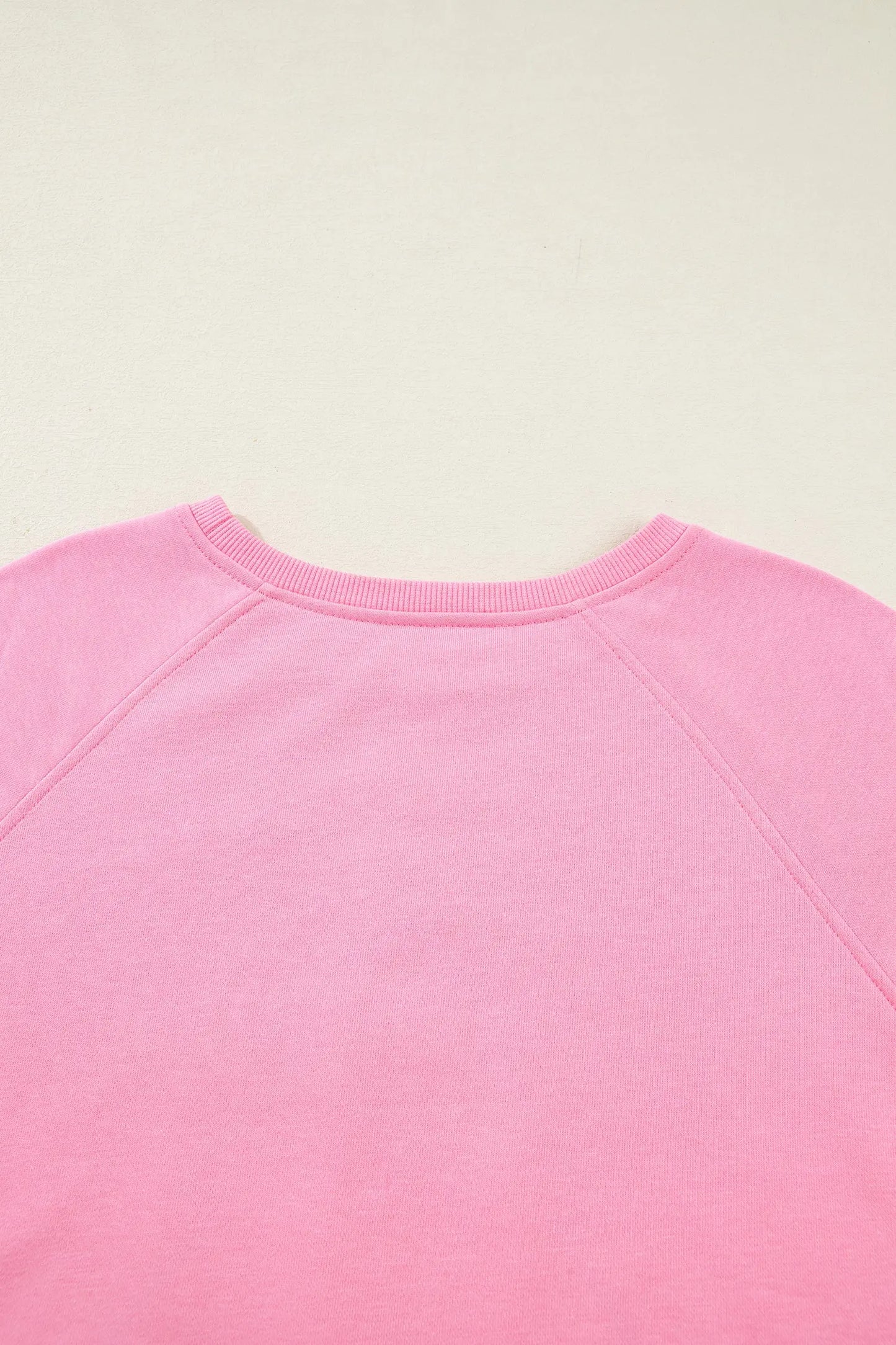 Sachet Pink Plaid Contrasted Double Christmas Tree Patched Raglan Sleeve Pullover 2pcs Short Set