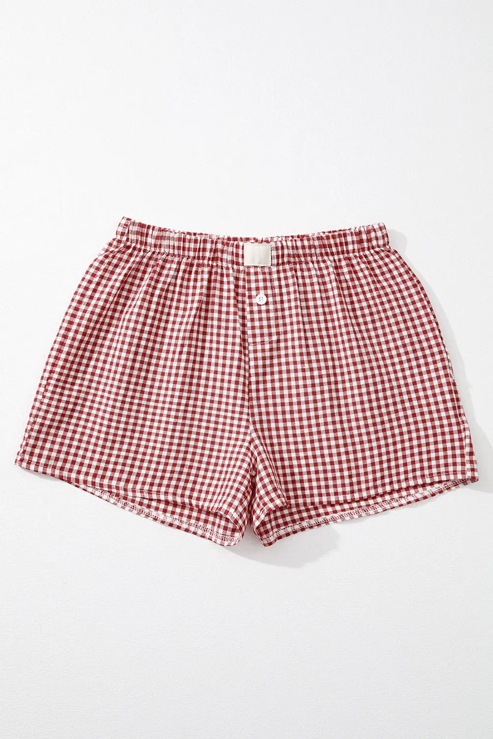 Red Gingham Printed High Waist Shorts Dear-Lover Dropshipping