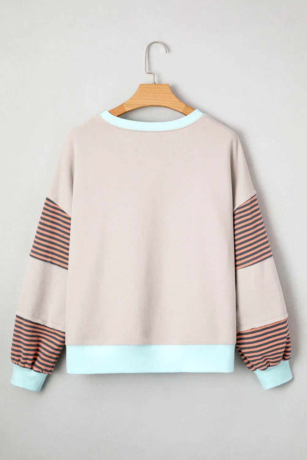 Jet Stream Striped Colorblock Patchwork Drop Shoulder Sweatshirt Dear-Lover Dropshipping