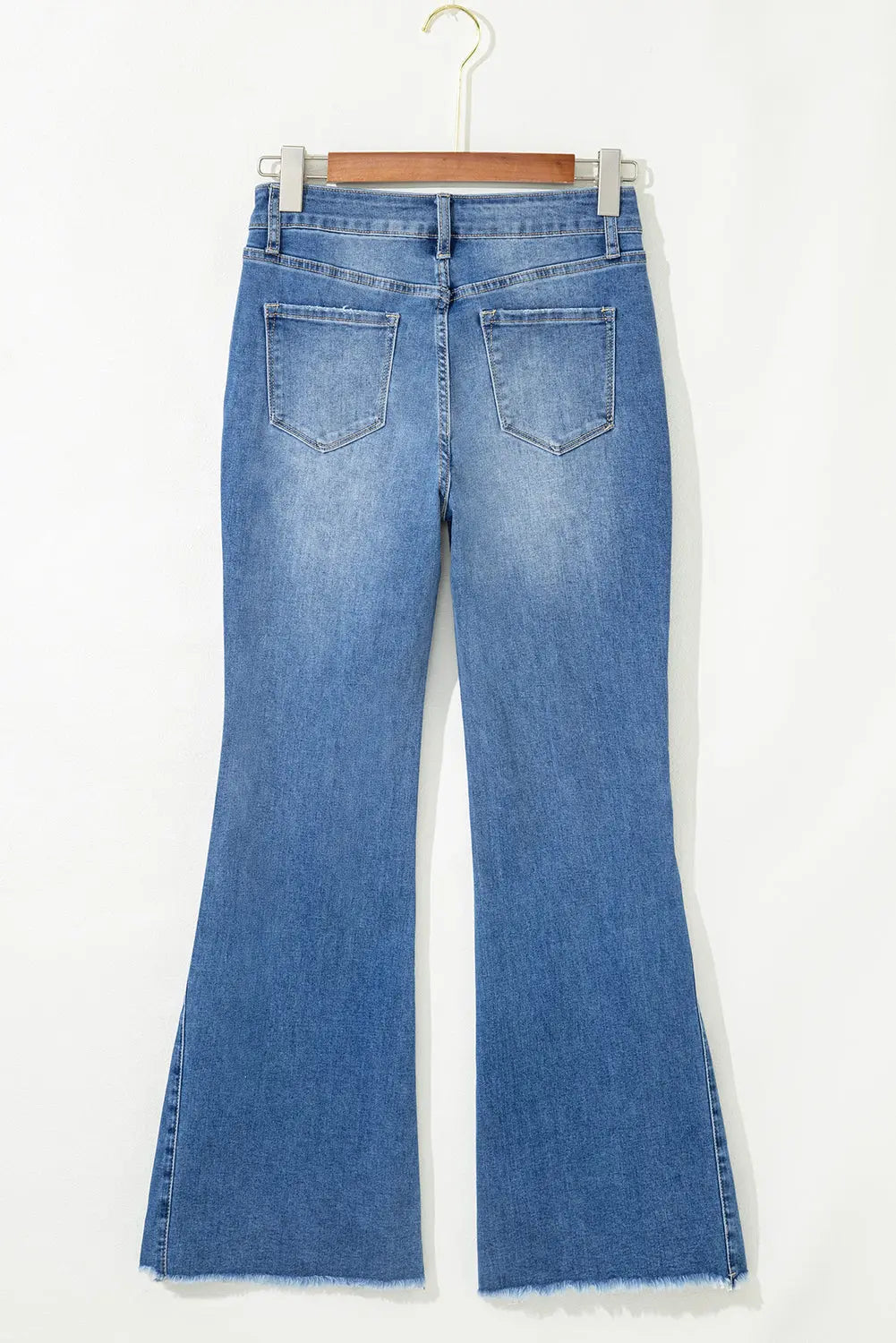 Ashleigh Blue Cut out Side Frayed Hemline Flare Jeans Dear-Lover Dropshipping