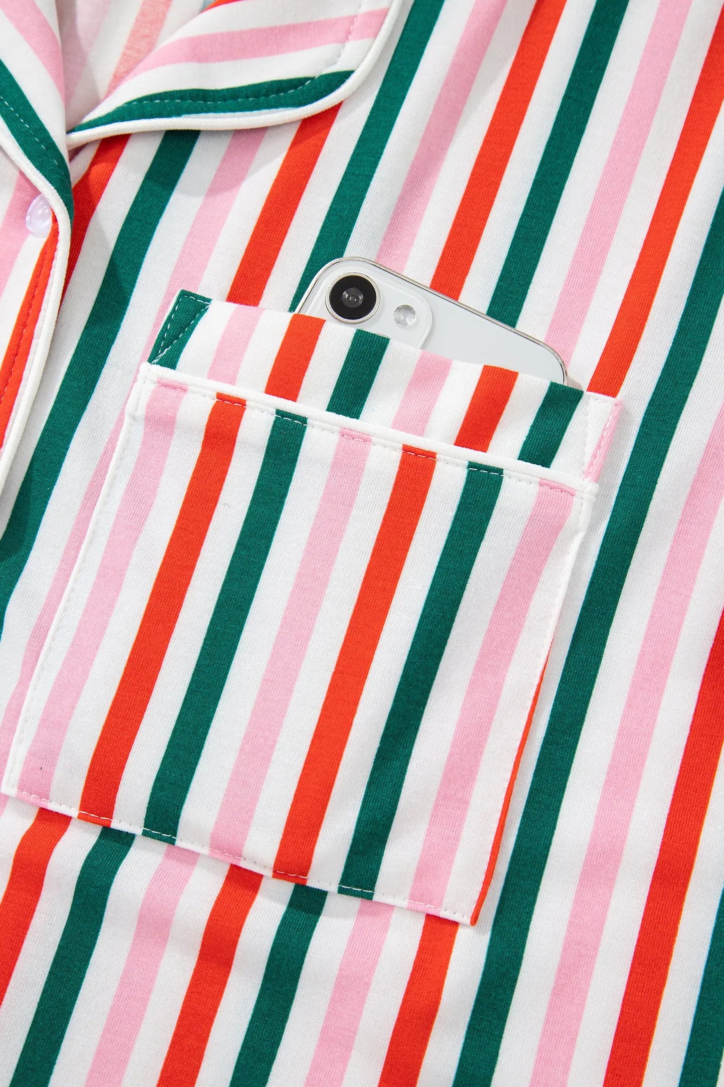 Pink Stripe Christmas Long Sleeve Shirt Style Lounge Dress Dear-Lover Dropshipping