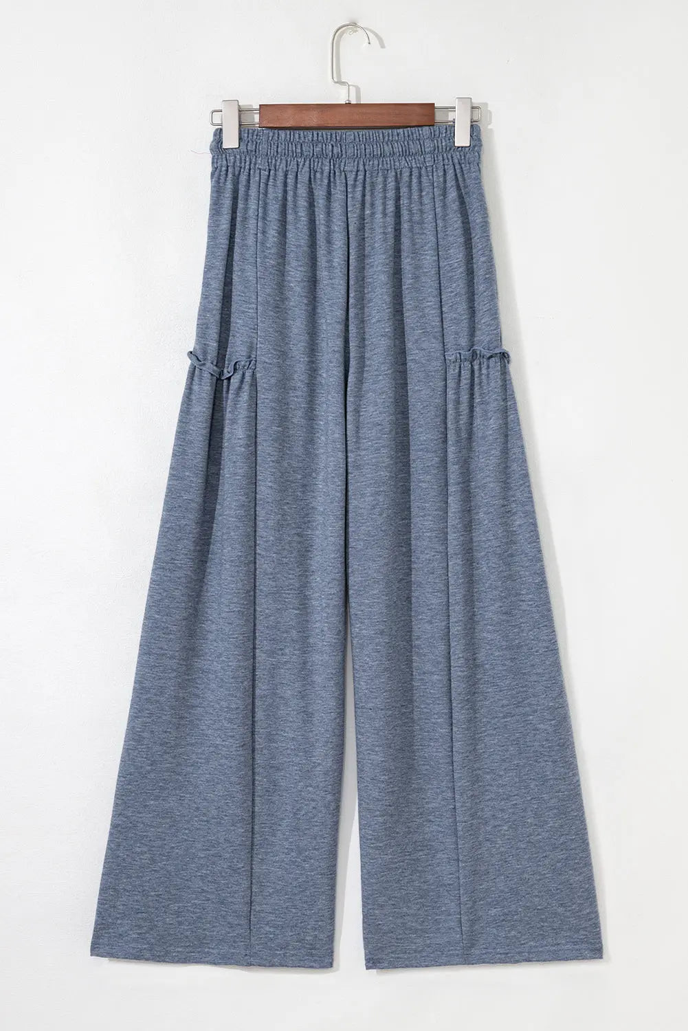 Frilled Detail Wide Leg Drawstring Elastic Waistband Pants Dear-Lover Dropshipping