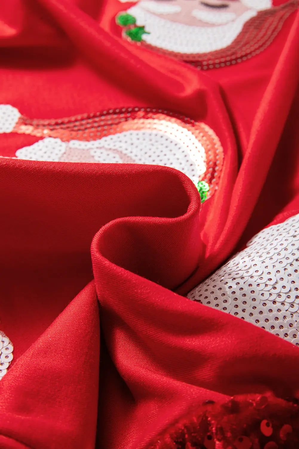 Fiery Red Sequined Santa Claus Long Sleeve Christmas Sweatshirt Dear-Lover Dropshipping