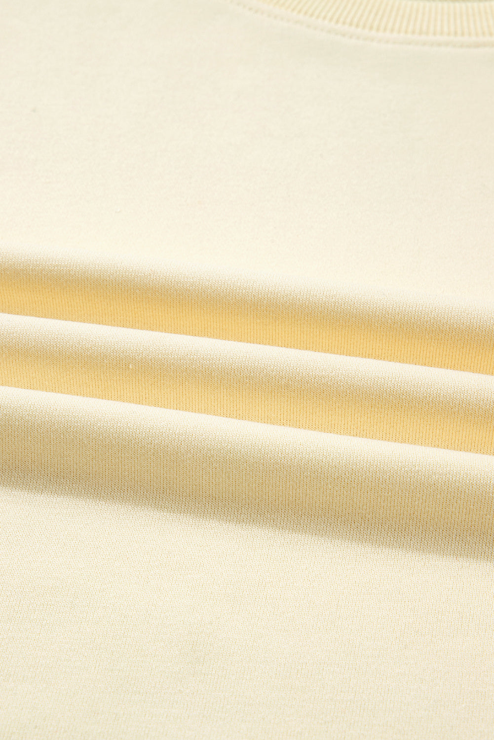 Beige Double Tiered Ruffle Hem Long Sleeve Loose Mini Dress