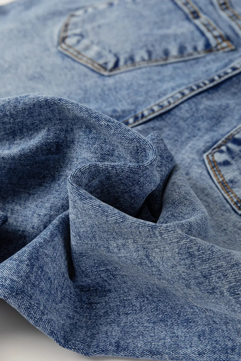 Myosotis Center Seam Cuffed Hem Straight High Waist Jeans Dear-Lover Dropshipping