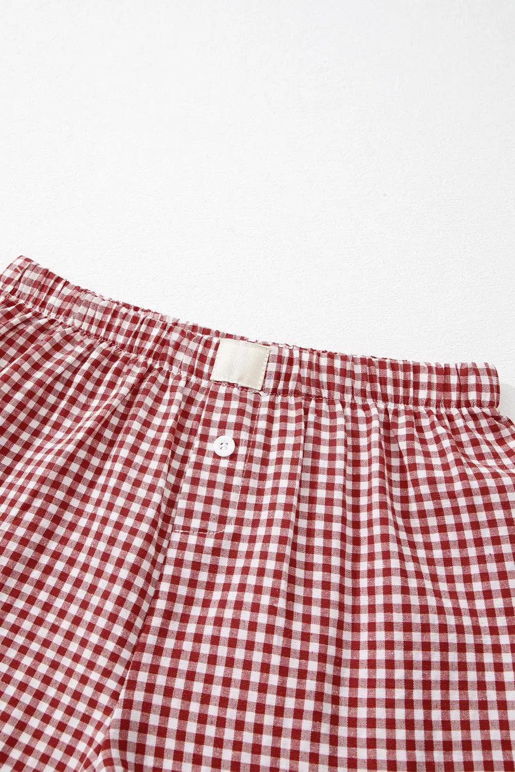 Red Gingham Printed High Waist Shorts Dear-Lover Dropshipping