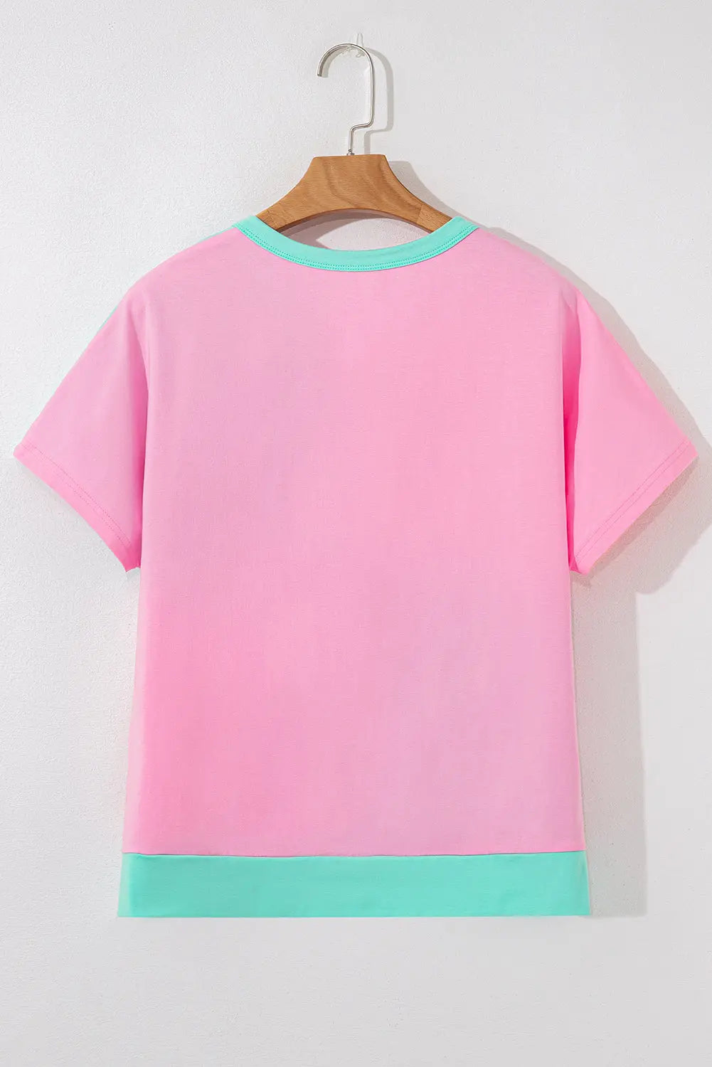 Mint Green Two Tone Half Buttons Collared T Shirt Dear-Lover Dropshipping