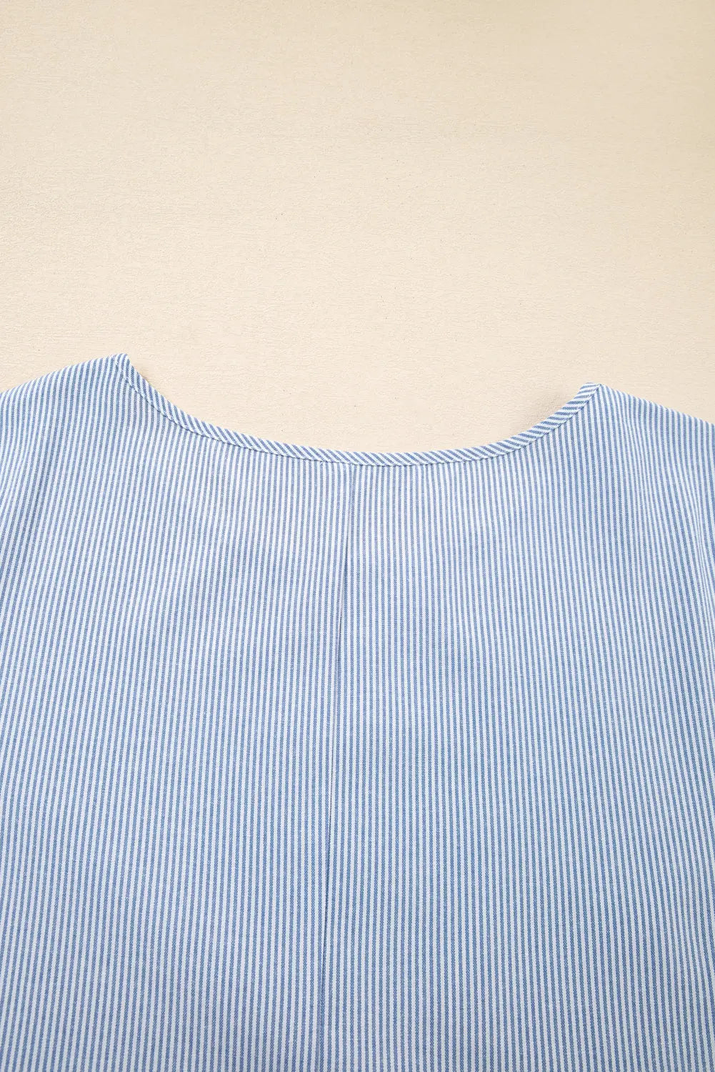 Sky Blue Stripe Crisscross Lace Detail Mixed Striped Patchwork Plus Size Shift Long Dress Dear-Lover Dropshipping