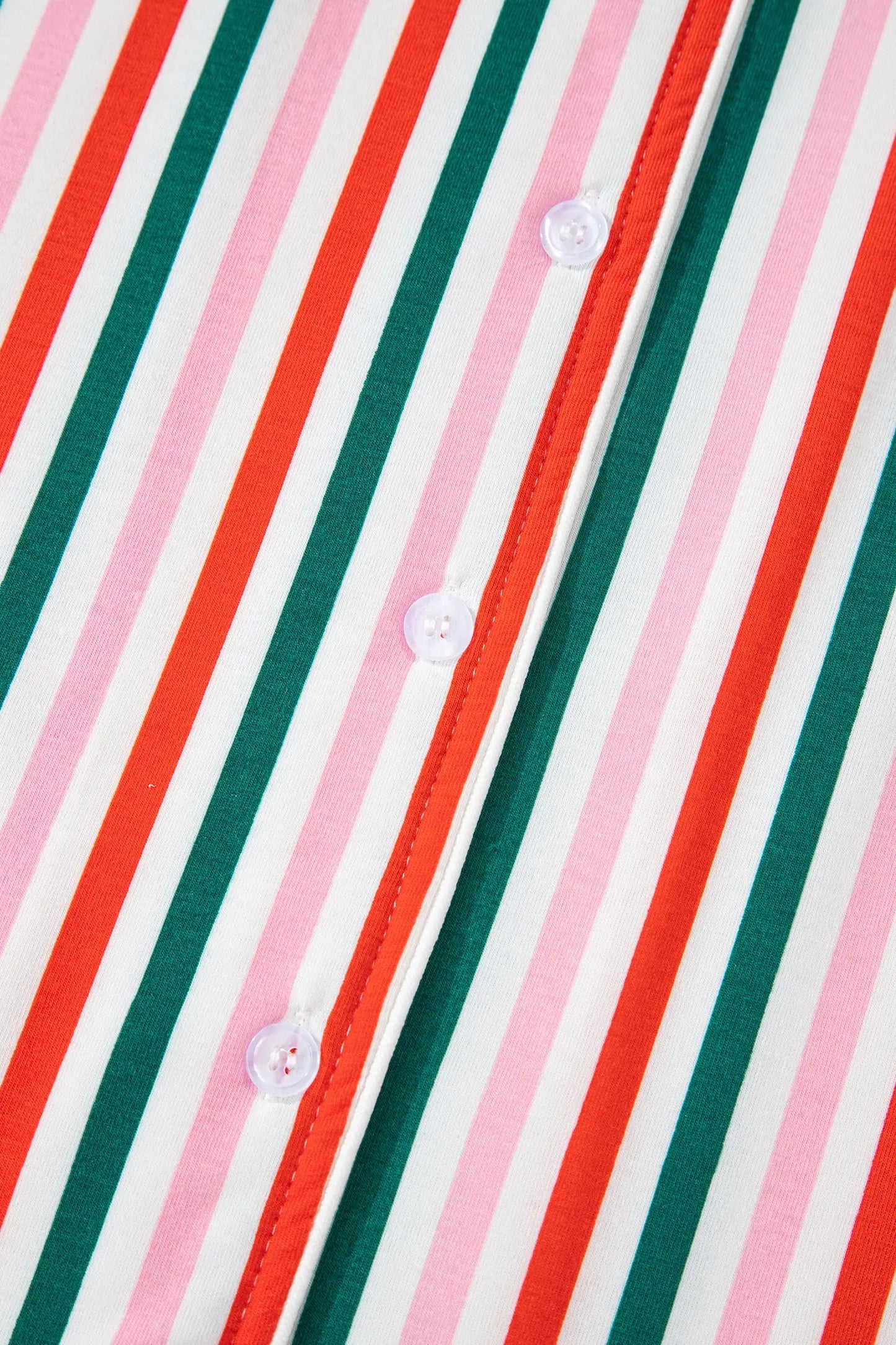 Pink Stripe Christmas Long Sleeve Shirt Style Lounge Dress Dear-Lover Dropshipping