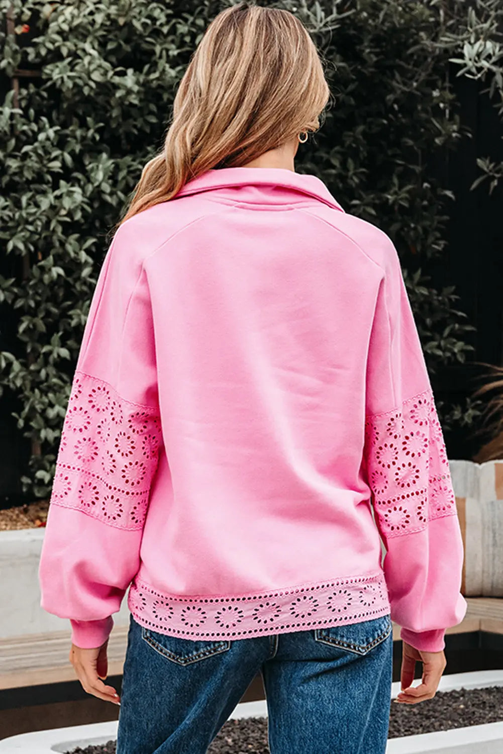 Bonbon Embroidered Flower Patchwork Snap Buttons Pullover Sweatshirt Dear-Lover Dropshipping