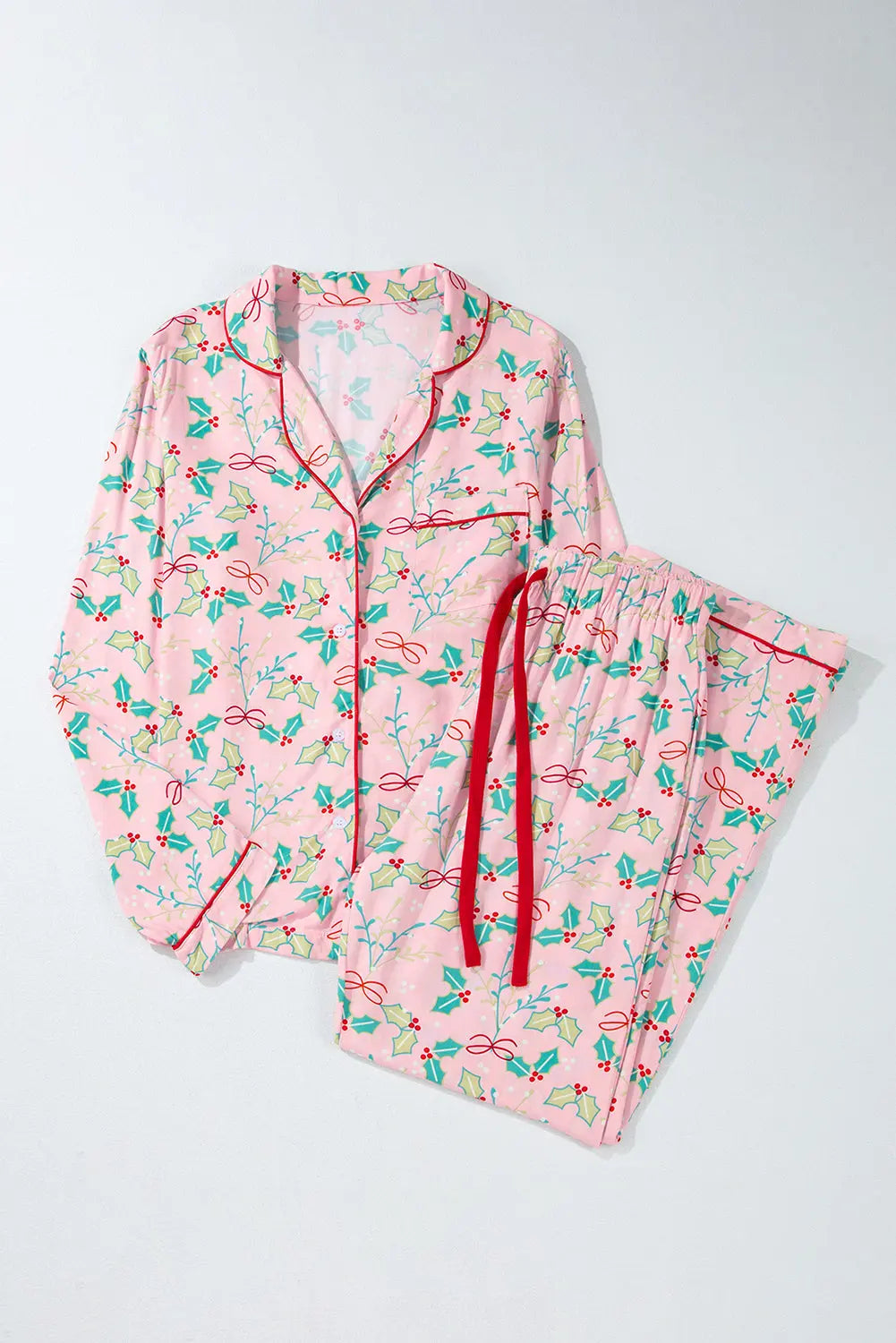 Multicolour Floral Christmas Pajamas Set Dear-Lover Dropshipping