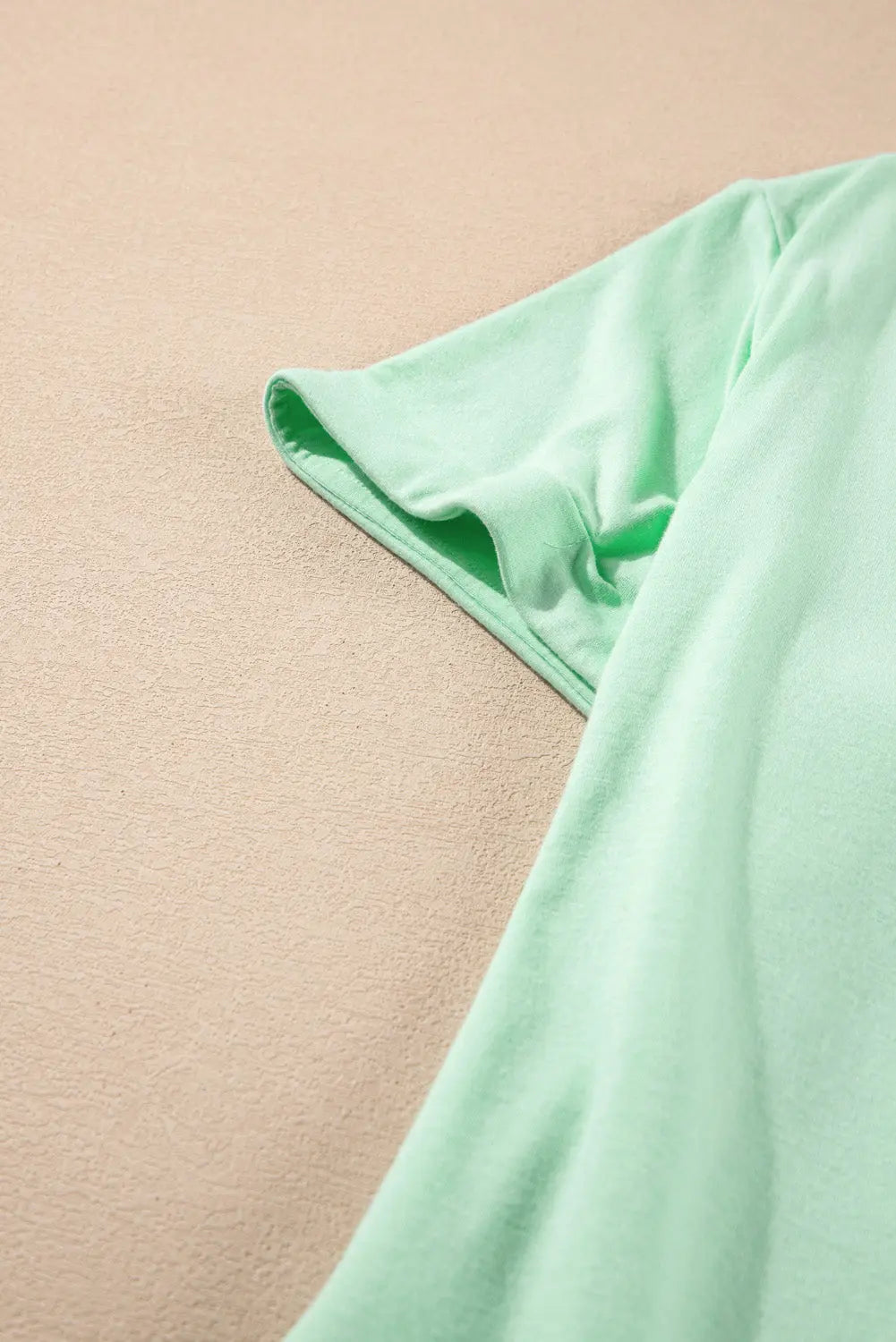 Iceland Blue Round Neck Rolled Sleeve Plus Size T-shirt Dear-Lover Dropshipping