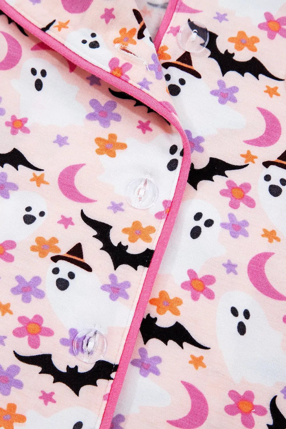 Pink Halloween Eve Haunted Honey Bat Print Pajama Set Dear-Lover Dropshipping