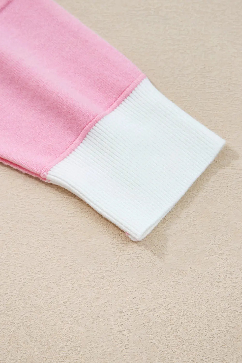 Pink Contrasting Polo Collar Color Block Knit Drop Shoulder Sweater Dear-Lover Dropshipping