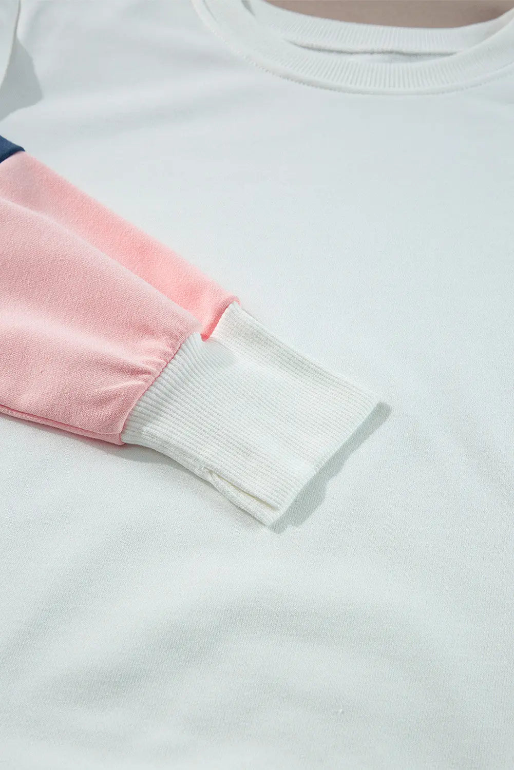 White French Terry Color Block Long Sleeve Top Dear-Lover Dropshipping