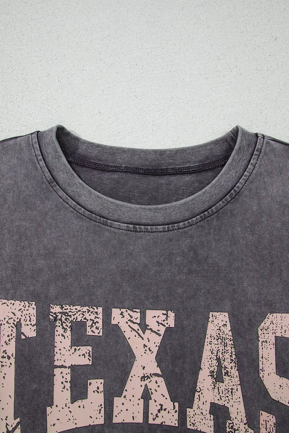 Medium Grey TEXAS Steer Head Graphic Mineral Wash Oversized T Shirt Dear-Lover Dropshipping