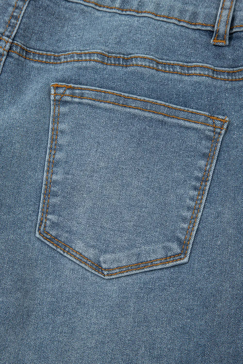 Dusk Blue 2 Button High Waist Piping Trim Bootcut Jeans Dear-Lover Dropshipping