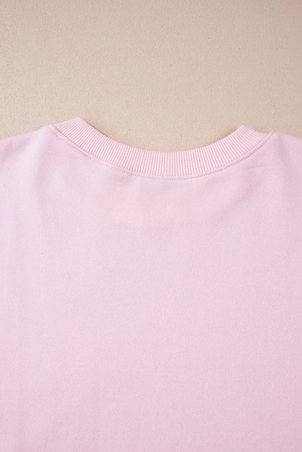 Light Pink Color Block Batwing Sleeve Loose Fit Sweatshirt Dear-Lover Dropshipping