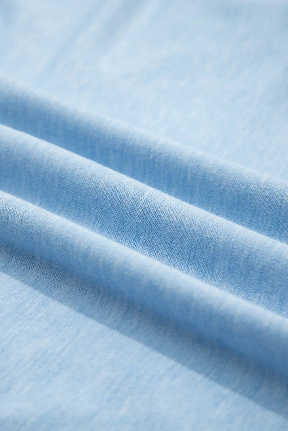 Myosotis Notched Neck Terry Raw Hem Long Sleeve Top Dear-Lover Dropshipping