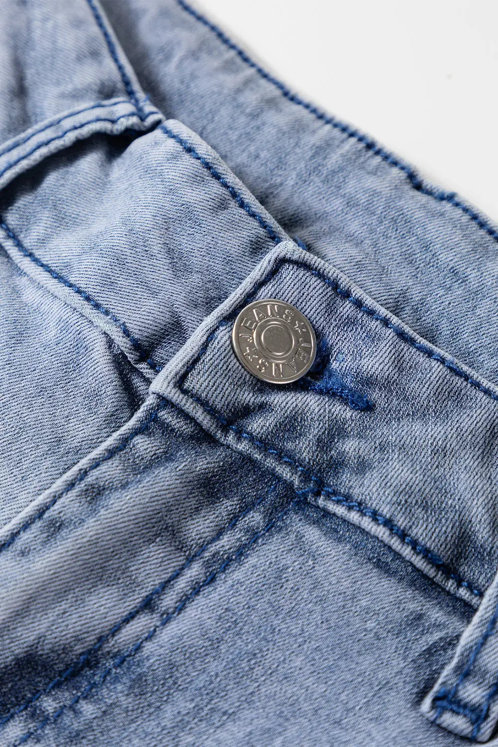 Beau Blue High Waist Button Zip Fly Bell Bottom Jeans Dear-Lover Dropshipping