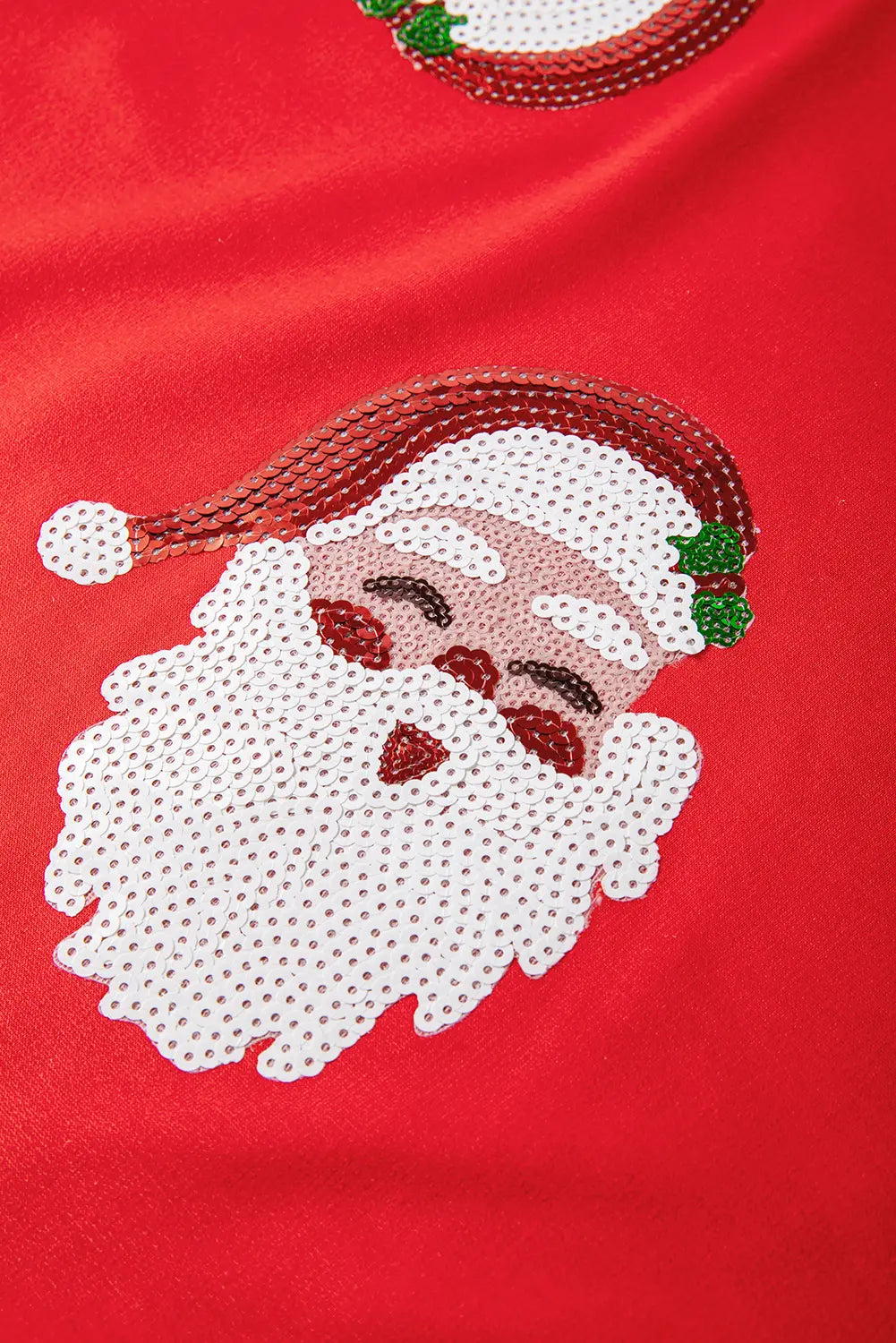 Fiery Red Sequined Santa Claus Long Sleeve Christmas Sweatshirt Dear-Lover Dropshipping
